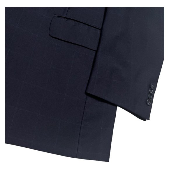 Burberry London VINTAGE Luxury Designer Navy Blue Blazer Sport Jacket - Mens 44R - Picture 3 of 4